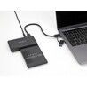 Konwerter USB Typ-C - 1x SSD M.2 NVMe + 1x SATA SSD / HDD z funkcją klonowania Delock 64190