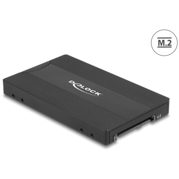 Konwerter M.2 Key M NVMe SSD - U.2 lub M.2 Key B SATA SSD - SATA bez użycia narzędzi Delock 64301