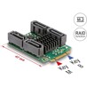 Konwerter M.2 B+M męski - 4x wtyki SATA z obsługą RAID i HyperDuo Delock 61062