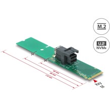 Adapter M.2 z wpustem M - SFF-8643 NVMe 22110 / 2280 / 2260 Delock 63145