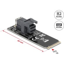 Adapter M.2 z wpustem M - SFF-8643 NVMe 2260 Delock 61070