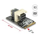Adapter M.2 z wpustem M - SFF-8643 NVMe poziomy 2242 Delock 63918