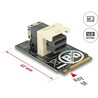 Adapter M.2 z wpustem M - SFF-8643 NVMe poziomy 2242 Delock 63918