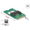 Adapter M.2 z wpustem B męski - 7-pin SATA, konstrukcja 2242 Delock 62876