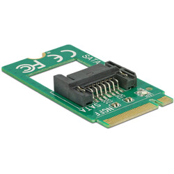 Adapter M.2 z wpustem B męski - 7-pin SATA, konstrukcja 2242 Delock 62876 Adapter M.2 z wpustem B męski - 7-pin SATA, konstrukcja 2242 Delock 62876