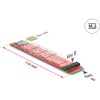 Adapter z ochronnikiem portu M.2 z wpustem B męski - M.2 z wpustem B + gniazdo Nano SIM Delock 65921