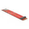 Adapter z ochronnikiem portu M.2 z wpustem B męski - M.2 z wpustem B + gniazdo Nano SIM Delock 65921