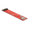 Adapter z ochronnikiem portu M.2 z wpustem B męski - M.2 z wpustem B + gniazdo Nano SIM Delock 65921