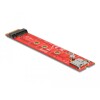 Adapter z ochronnikiem portu M.2 z wpustem B męski - M.2 z wpustem B + gniazdo Nano SIM Delock 65921