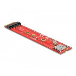 Adapter z ochronnikiem portu M.2 z wpustem B męski - M.2 z wpustem B + gniazdo Nano SIM Delock 65921 Adapter z ochronnikiem portu M.2 z wpustem B męski - M.2 z wpustem B + gniazdo Nano SIM Delock 65921