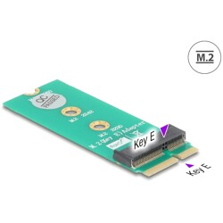 Adapter M.2 złącze E męski - gniazdo M.2 złącze E - port saver i rozszerzenie Delock 64340