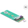 Adapter M.2 złącze E męski - gniazdo M.2 złącze E - port saver i rozszerzenie Delock 64340