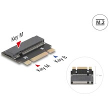 Adapter M.2 złącze B+M męski - gniazdo M.2 złącze M - rozszerzenie Delock 64342