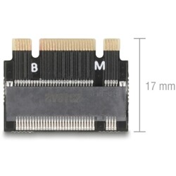 Adapter M.2 złącze B+M męski - gniazdo M.2 złącze M - rozszerzenie Delock 64342 Adapter M.2 złącze B+M męski - gniazdo M.2 złącze M - rozszerzenie Delock 64342