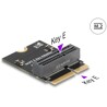 Adapter M.2 złącze E męski - gniazdo M.2 złącze E kątowy 90° Delock 64341