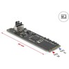 Konwerter M.2 B+M męski - 1x wewnętrzny 20-pinowy USB 3.2 Gen 2 key A żeński Delock 63330