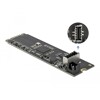Konwerter M.2 B+M męski - 1x wewnętrzny 20-pinowy USB 3.2 Gen 2 key A żeński Delock 63330