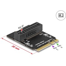 Przejściówka M.2 A+E męska - slot M, kątowa z uchwytem Delock 64137