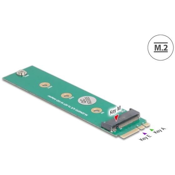 Adapter M.2 A+E męski - gniazdo M.2 M Delock 64343