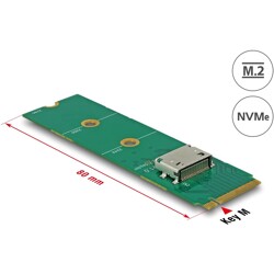 Przejściówka M.2 Key M - 1x OCuLink SFF-8612 Delock 64040