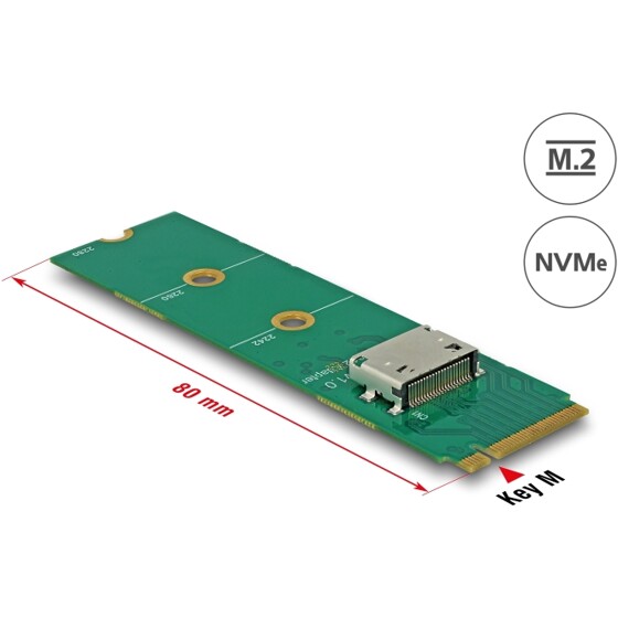 Przejściówka M.2 Key M - 1x OCuLink SFF-8612 Delock 64040