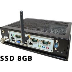 Komputer przemysłowy Atom D510 2GB 1xRS-485 3xRS-232 2xLAN SSD 8GB C02-J550-SD8-S-W