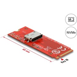 Przejściówka M.2 Key M - 1x OCuLink SFF-8612 Delock 64106