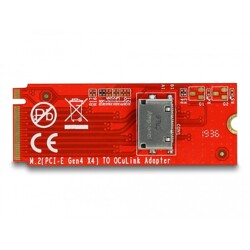 Przejściówka M.2 Key M - 1x OCuLink SFF-8612 Delock 64106 Przejściówka M.2 Key M - 1x OCuLink SFF-8612 Delock 64106