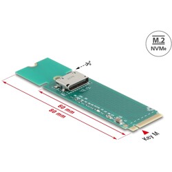 Przejściówka M.2 Key M - 1x OCuLink SFF-8612 Delock 64348