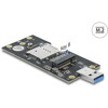 Przejściówka USB 3.0 Typ-A męska - M.2 Key B z gniazdem SIM Delock 63166
