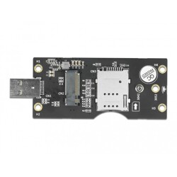 Przejściówka USB 3.0 Typ-A męska - M.2 Key B z gniazdem SIM Delock 63166 Przejściówka USB 3.0 Typ-A męska - M.2 Key B z gniazdem SIM Delock 63166