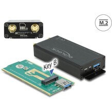 Konwerter USB 3.0 - moduł M.2 Key B ze slotem SIM i obudową Delock 63172