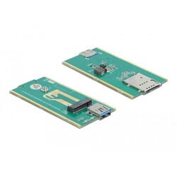 Konwerter USB 3.0 - moduł M.2 Key B ze slotem SIM i obudową Delock 63172 Konwerter USB 3.0 - moduł M.2 Key B ze slotem SIM i obudową Delock 63172