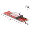 Konwerter M.2 Key M męski - M.2 Key E gniazdo dla modułów USB i PCIe Delock 63343