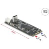 Konwerter M.2 B+M męski - USB Typ-C żeński Delock 63174