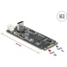 Konwerter M.2 B+M męski - USB Typ-C żeński Delock 63174
