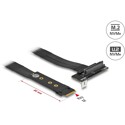 Adapter M.2 z wpustem M - U.2 SFF-8639 NVMe, kątowy z kablem 20 cm Delock 64135