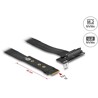 Adapter M.2 z wpustem M - U.2 SFF-8639 NVMe, kątowy z kablem 20 cm Delock 64135