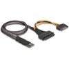 Adapter M.2 z wpustem M - U.2 SFF-8639 NVMe z kablem 50 cm Delock 62984