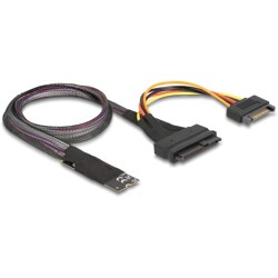 Adapter M.2 z wpustem M - U.2 SFF-8639 NVMe z kablem 50 cm Delock 62984 Adapter M.2 z wpustem M - U.2 SFF-8639 NVMe z kablem 50 cm Delock 62984
