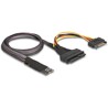 Adapter M.2 z wpustem M - U.2 SFF-8639 NVMe z kablem 50 cm Delock 62984