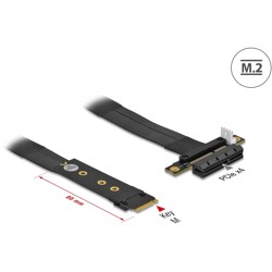 Adapter M.2 z wpustem M - PCIe x4 NVMe z kablem 20 cm Delock 64131