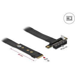 Adapter M.2 z wpustem M - PCIe x4 NVMe z kablem 20 cm Delock 64131