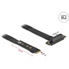 Adapter M.2 z wpustem M - PCIe x4 NVMe, kątowy z kablem 20 cm Delock 64132