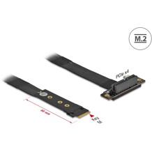 Adapter M.2 z wpustem M - PCIe x4 NVMe, kątowy z kablem 20 cm Delock 64132