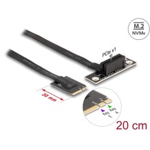Adapter M.2 z wpustem A+E - PCIe x1 NVMe, kątowy z kablem 20 cm Delock 64217