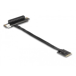 Adapter M.2 z wpustem A+E - PCIe x8 NVMe, kątowy z kablem 20 cm Delock 64219 Adapter M.2 z wpustem A+E - PCIe x8 NVMe, kątowy z kablem 20 cm Delock 64219