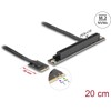 Adapter M.2 z wpustem A+E - PCIe x16 NVMe, kątowy z kablem 20 cm Delock 64220