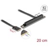 Adapter M.2 z wpustem A+E - PCIe x16 NVMe, kątowy z kablem 20 cm Delock 64220