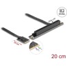 Adapter M.2 z wpustem A+E - PCIe x16 NVMe, kątowy z kablem 20 cm Delock 64220